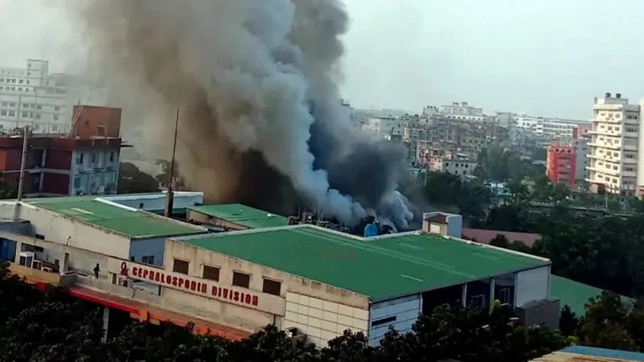 ইবনে সিনা ফার্মা কারখানায় ভয়াবহ আগুন