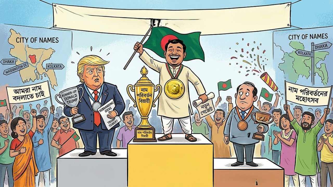নাম পরিবর্তনে বাংলাদেশ শীর্ষে, ট্রাম্প রানার্সআপ